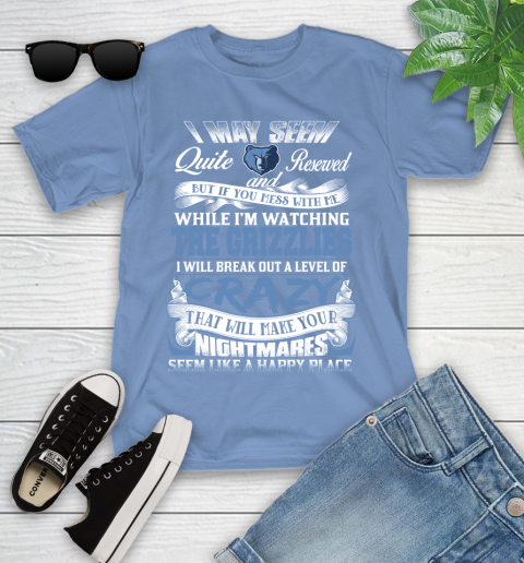 Memphis Grizzlies NBA Basketball Don't Mess With Me While I'm Watching My Team Youth T-Shirt 15