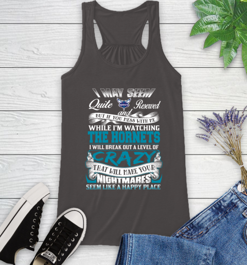 Charlotte Hornets NBA Basketball Don't Mess With Me While I'm Watching My Team Racerback Tank 11