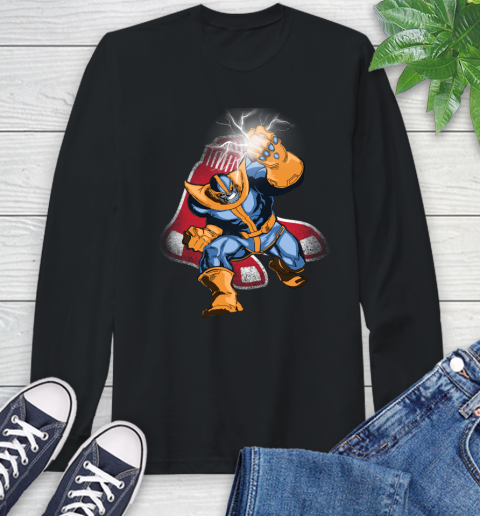 Boston Red Sox MLB Baseball Thanos Avengers Infinity War Marvel Long Sleeve T-Shirt