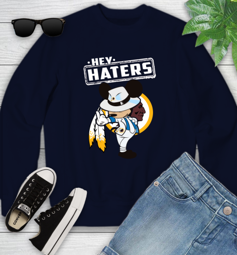 NFL Hey Haters Mickey Football Sports Washington Redskins Youth Sweatshirt 2