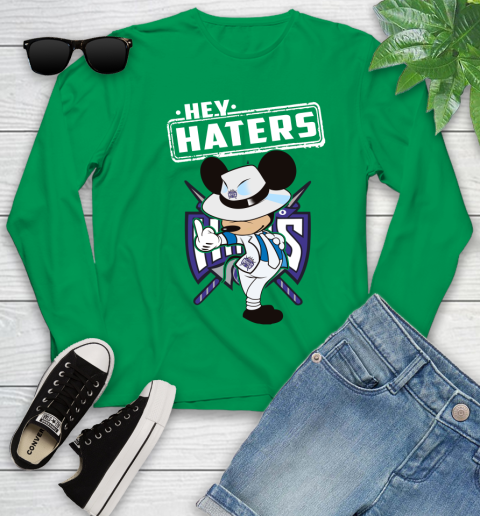 NBA Hey Haters Mickey Basketball Sports Sacramento Kings Youth Long Sleeve 7