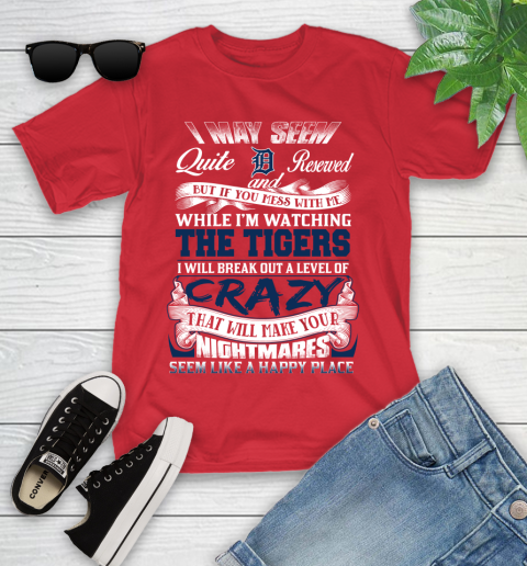 Detroit Tigers MLB Baseball Don't Mess With Me While I'm Watching My Team Youth T-Shirt 13