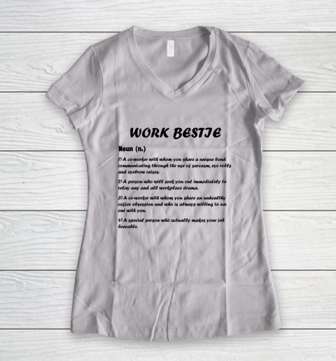 Work Bestie Women's V-Neck T-Shirt