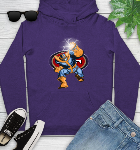 San Francisco 49ers NFL Football Thanos Avengers Infinity War Marvel Youth Hoodie 5
