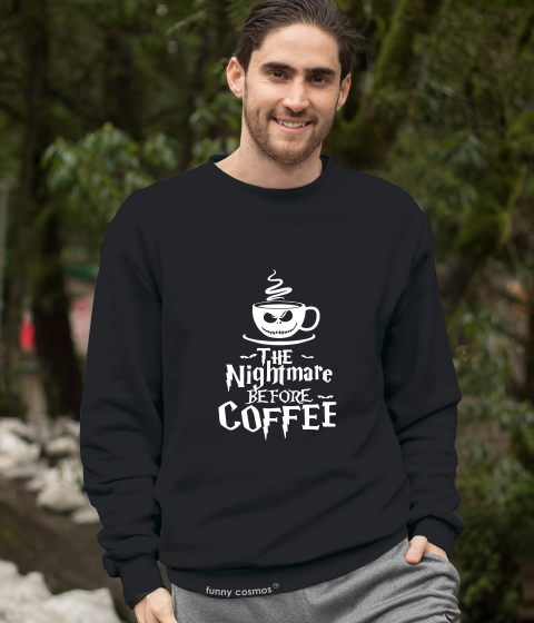 Nightmare Before Christmas T Shirt, Jack Skellington T Shirt, The Nightmare Before Coffee Tshirt, Halloween Gifts