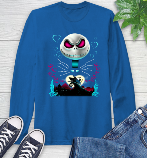 NHL San Jose Sharks Jack Skellington Sally The Nightmare Before Christmas Hockey Long Sleeve T-Shirt 10