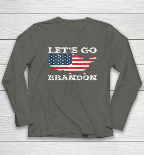 Let's Go Brandon Joe Biden Chant Impeach Biden USA Flag FJB Long Sleeve T-Shirt 5