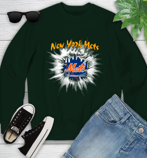 New York Mets MLB Baseball Adoring Fan Rip Sports Youth Sweatshirt 9