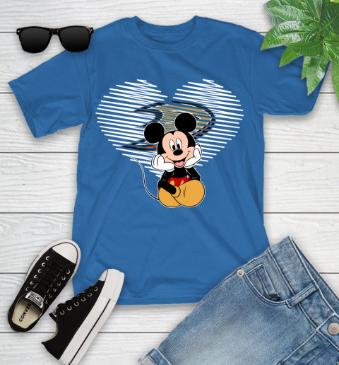 NHL Anaheim Ducks The Heart Mickey Mouse Disney Hockey Youth T-Shirt 12