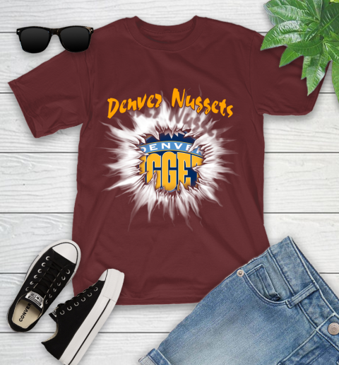 Denver Nuggets NBA Basketball Rip Sports Youth T-Shirt 15 Denver Nuggets NBA Basketball Rip Sports Youth T-Shirt - Image 15