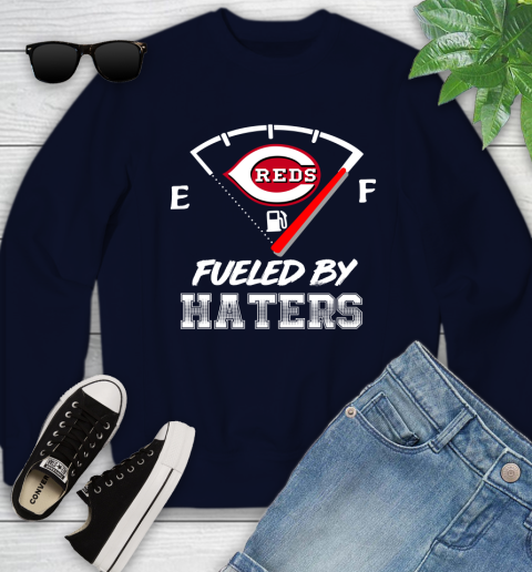 Cincinnati Reds MLB Baseball Fueled By Haters Sports Youth Sweatshirt 2
