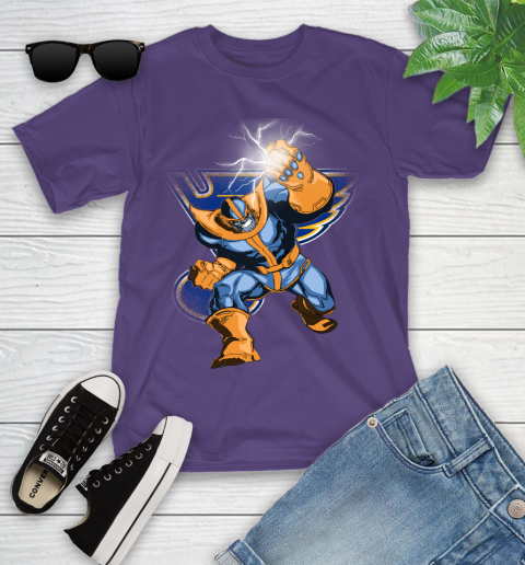 St.Louis Blues NHL Hockey Thanos Avengers Infinity War Marvel Youth T-Shirt 3