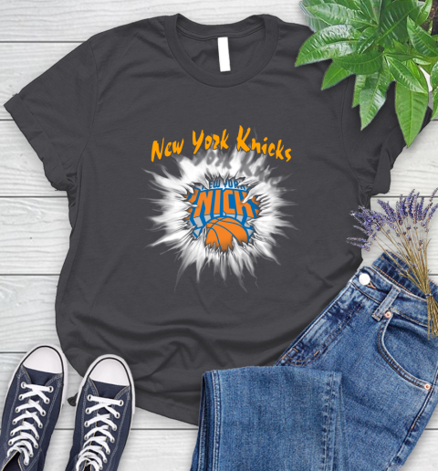 New York Knicks NBA Basketball Rip Sports Women's T-Shirt 8