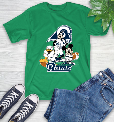 NFL Los Angeles Rams Mickey Mouse Donald Duck Goofy Football Shirt T-Shirt 7