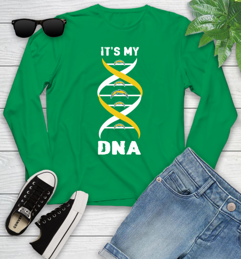 Los Angeles Chargers NFL Football It's My DNA Sports Youth Long Sleeve 7