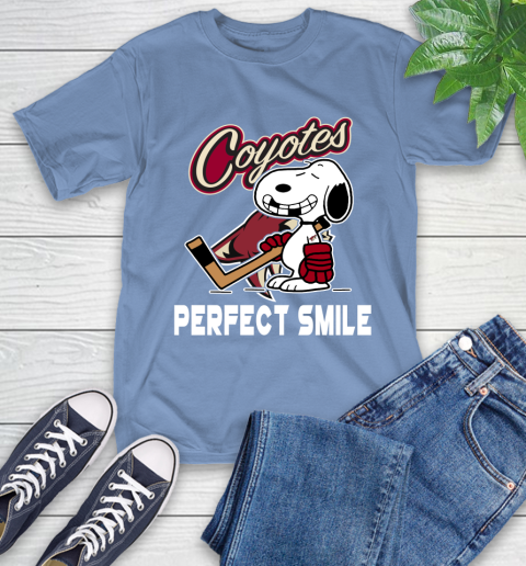 NHL Arizona Coyotes Snoopy Perfect Smile The Peanuts Movie Hockey T Shirt T-Shirt 12