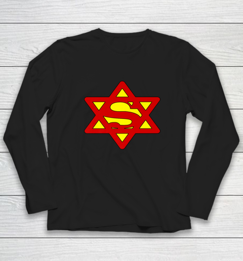 Super Jew Shirt Funny Jewish Long Sleeve T-Shirt