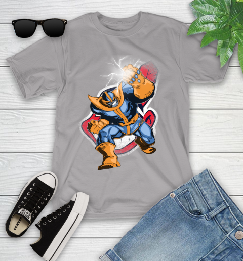 Cleveland Indians MLB Baseball Thanos Avengers Infinity War Marvel Youth T-Shirt 4