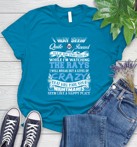 Tampa Bay Rays MLB Baseball Don't Mess With Me While I'm Watching My Team Women's T-Shirt 10
