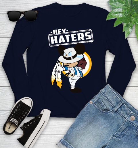 NFL Hey Haters Mickey Football Sports Washington Redskins Youth Long Sleeve 2
