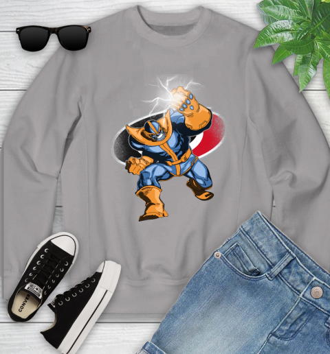 Carolina Hurricanes NHL Hockey Thanos Avengers Infinity War Marvel Youth Sweatshirt 3