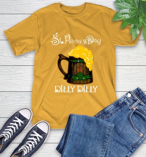NBA New York Knicks St Patrick's Day Dilly Dilly Beer Basketball Sports T-Shirt 2