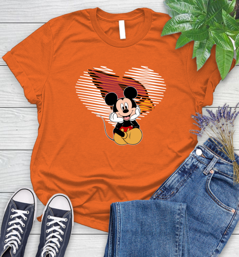 NFL Arizona Cardinals The Heart Mickey Mouse Disney Football T Shirt_000 Women's T-Shirt 3