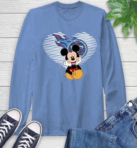 NFL Tennessee Titans The Heart Mickey Mouse Disney Football T Shirt_000 Long Sleeve T-Shirt 12