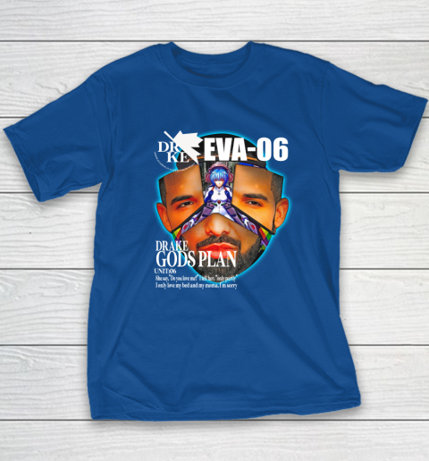 Drake Evangelion Shirt Drake Eva 06 Drake Gods Plan Youth T-Shirt 7