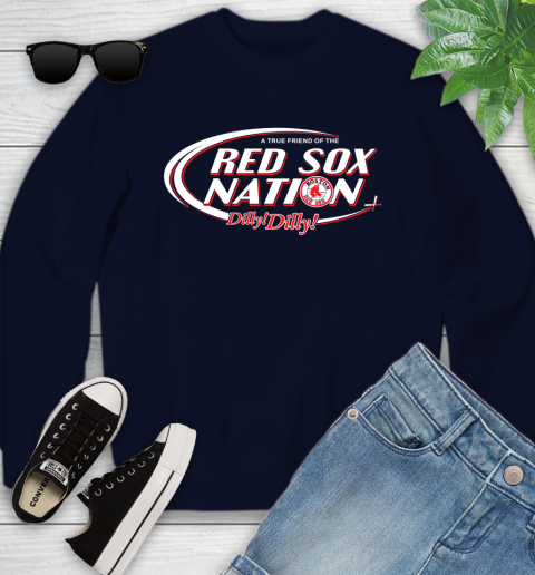 MLB A True Friend Of The Boston Red Sox Dilly Dilly Baseball Sports Youth Sweatshirt 2