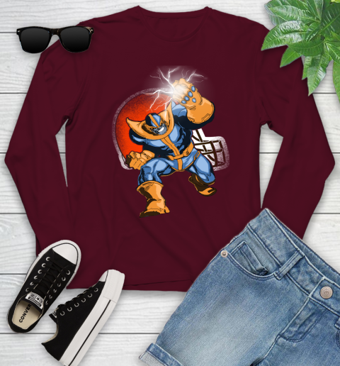 Cleveland Browns NFL Football Thanos Avengers Infinity War Marvel Youth Long Sleeve 6