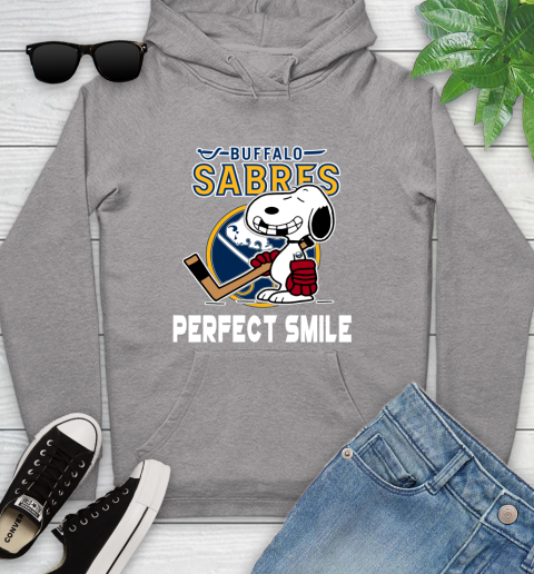 NHL Buffalo Sabres Snoopy Perfect Smile The Peanuts Movie Hockey T Shirt Youth Hoodie 6