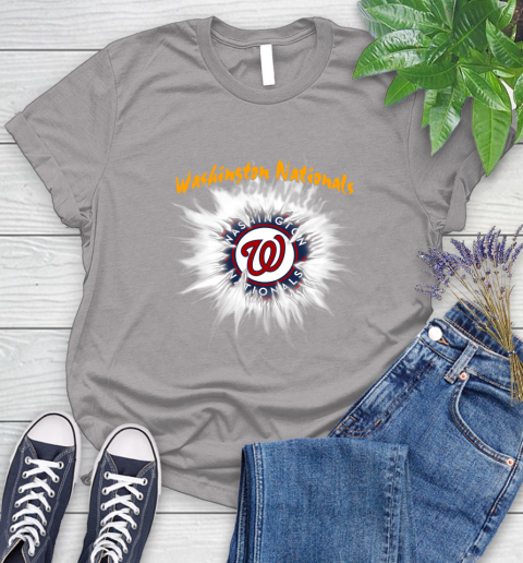 Washington Nationals MLB Baseball Adoring Fan Rip Sports Women's T-Shirt 5