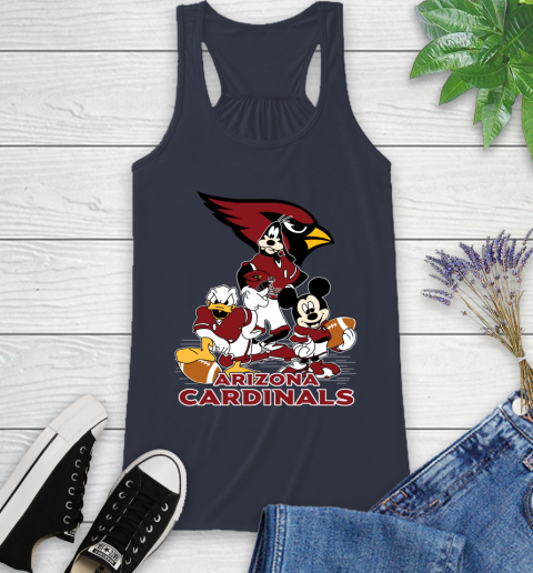 NFL Arizona Cardinals Mickey Mouse Donald Duck Goofy Football Shirt Racerback Tank 10