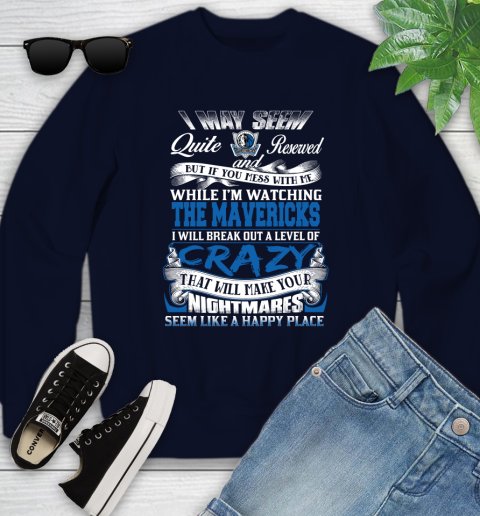 Dallas Mavericks NBA Basketball Don't Mess With Me While I'm Watching My Team Youth Sweatshirt 2