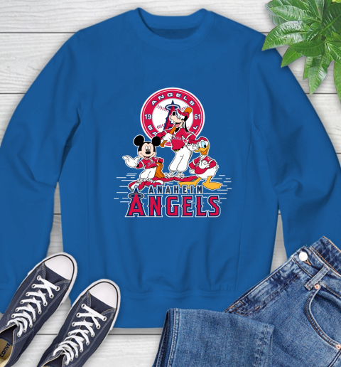 MLB Los Angeles Angels Mickey Mouse Donald Duck Goofy Baseball T Shirt Sweatshirt 9