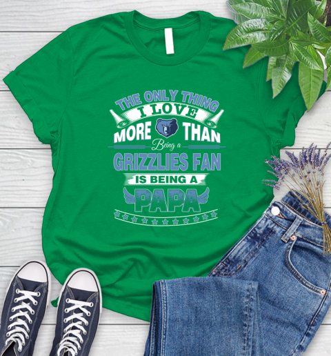 NBA The Only Thing I Love More Than Being A Memphis Grizzlies Fan Is Being A Papa Basketball Women's T-Shirt 9