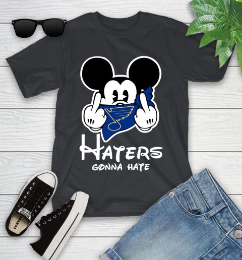 NHL St.Louis Blues Haters Gonna Hate Mickey Mouse Disney Hockey T Shirt Youth T-Shirt