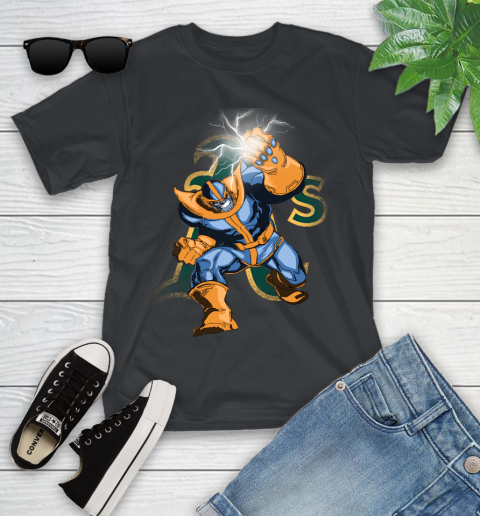 Oakland Athletics MLB Baseball Thanos Avengers Infinity War Marvel Youth T-Shirt