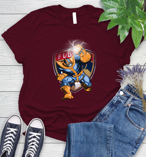 Florida Panthers NHL Hockey Thanos Avengers Infinity War Marvel Women's T-Shirt 7