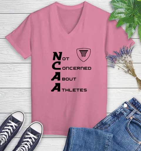Not Concerned About Athletes Women's V-Neck T-Shirt 8