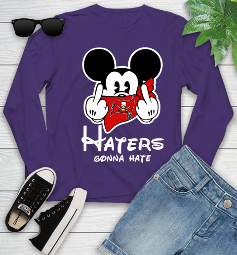NFL Tampa Bay Buccaneers Haters Gonna Hate Mickey Mouse Disney Football T Shirt_000 Youth Long Sleeve 4