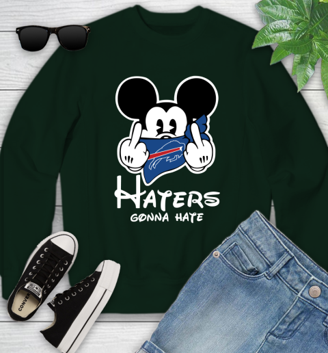 NFL Buffalo Bills Haters Gonna Hate Mickey Mouse Disney Football T Shirt Youth Sweatshirt 9