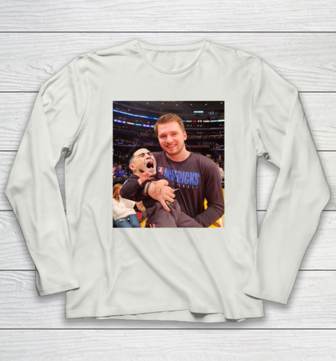 Luka Doncic Shirt Luka Doncic Holding Kevin Kno Baby Long Sleeve T-Shirt 7