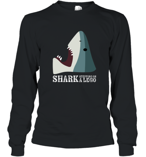 Shark Stepping On Toy Funny Internet Humor Meme T Shirt Long Sleeve