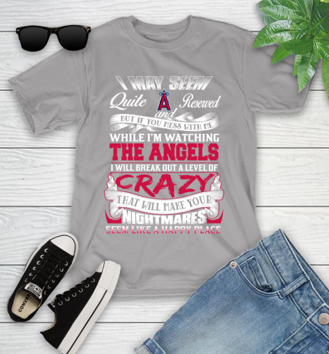 Los Angeles Angels MLB Baseball Don't Mess With Me While I'm Watching My Team Youth T-Shirt 4