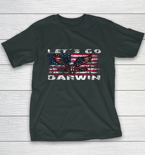 Let's go Darwin America Flag Eagle Youth T-Shirt 12