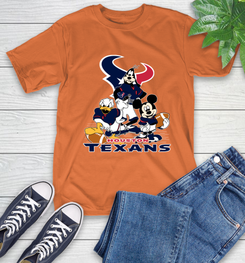 NFL Houston Texans Mickey Mouse Donald Duck Goofy Football Shirt T-Shirt 4