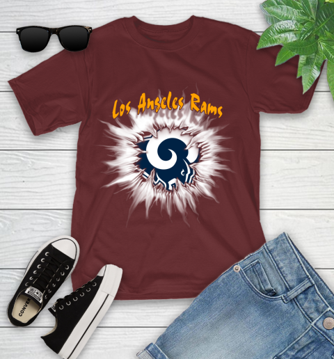 Los Angeles Rams NFL Football Adoring Fan Rip Sports Youth T-Shirt 14