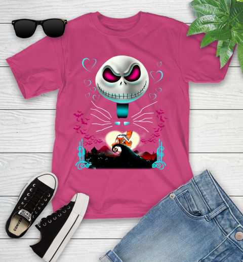 MLB Cleveland Indians Jack Skellington Sally The Nightmare Before Christmas Baseball Youth T-Shirt 11
